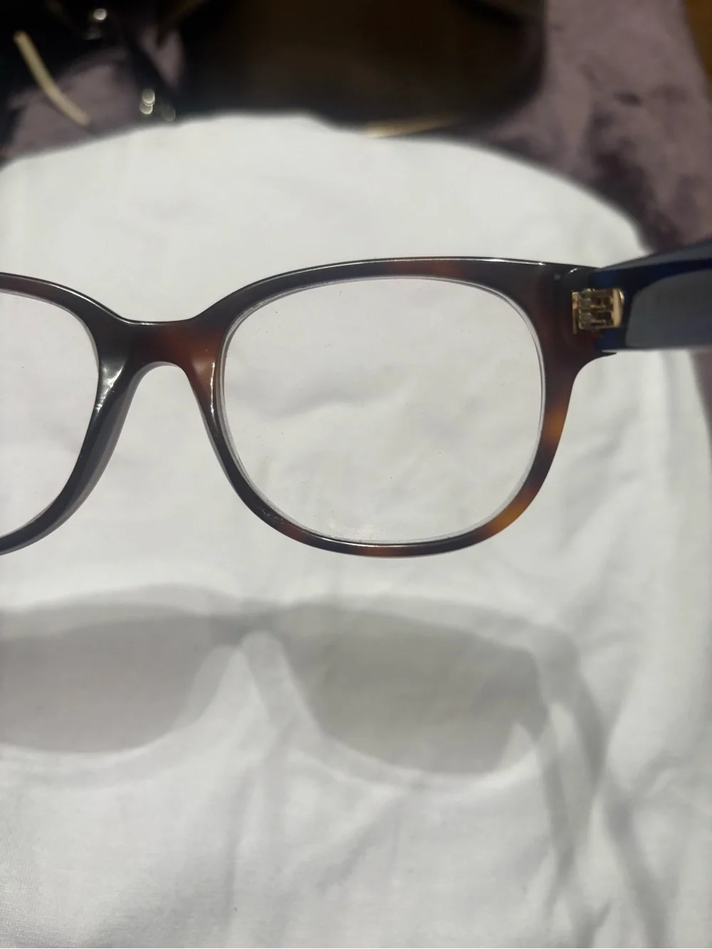 Gucci Tortoiseshell Frames with Blue Temples